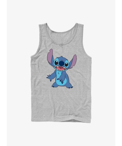 Disney Lilo & Stitch Grey Cotton Tank Top for Men