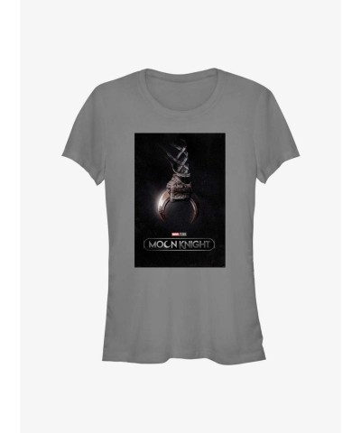 Marvel Moon Knight Crescent Dart Graphic Tee for Girls - Grey