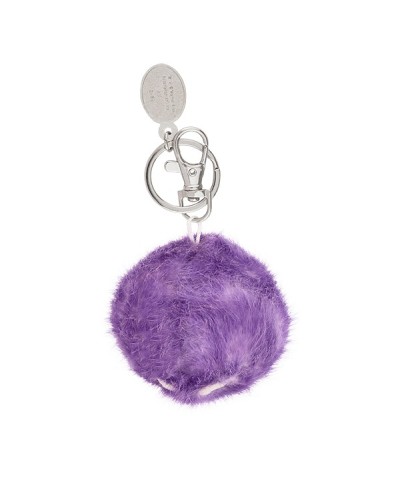 Purple Pygmy Puff Soft Plush Keyring