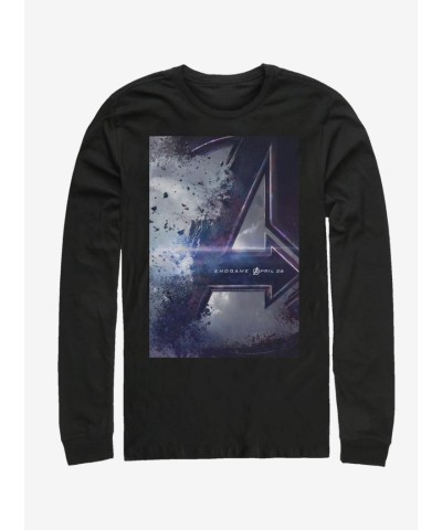 Marvel Avengers Endgame Movie Graphic Long Sleeve T-Shirt - Black Men's