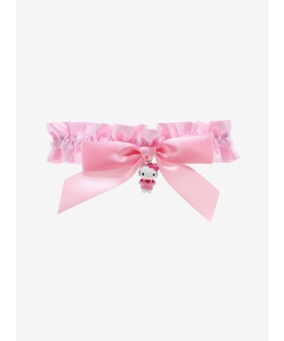 Hello Kitty Pink Satin Ruched Choker for Girls
