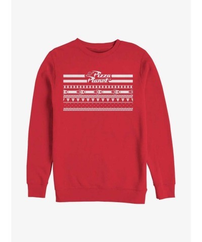 Disney Pixar Toy Story Red Planet Holiday Men's Crewneck Sweatshirt - Red