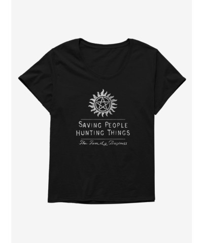 Supernatural Family Business Seal Comfortable Plus Size Tee for Women
