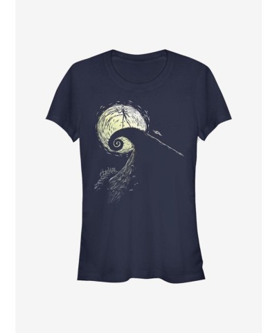 Disney Jack Skellington Spiral Hill Girls Junior T-Shirt