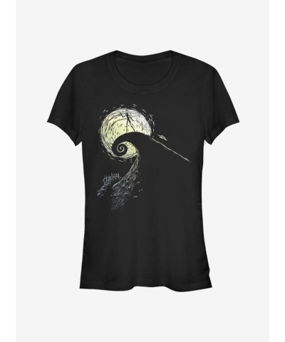 Disney Jack Skellington Spiral Hill Girls Junior T-Shirt