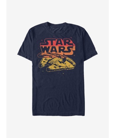 Star Wars Classic Millennium Falcon T-Shirt - Comfortable Blue for Men