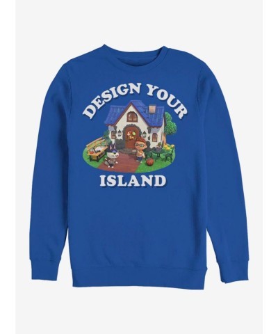 Animal Crossing Island Designer Men's Blue Sweatshirt