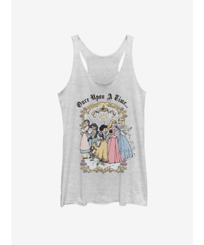 Disney Vintage Princess Group Tank Top for Girls - White