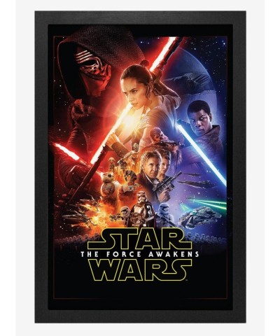 Star Wars The Force Awakens Framed Poster - 11x17 Print in 13x19 Frame