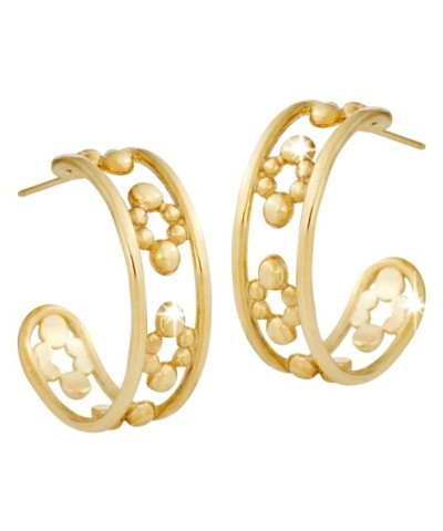Mickey Mouse Hoop Earrings – 14K Gold Unisex