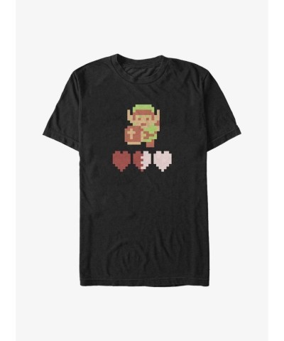 The Legend of Zelda Heart HP T-Shirt - Big & Tall Men's Edition in Black