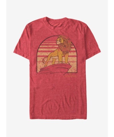 Disney Lion King Throne T-Shirt for Men - Red Comfort Fit