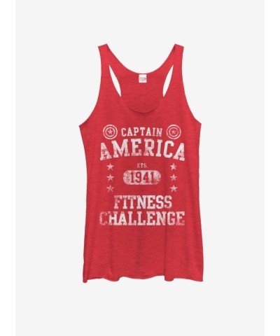 Marvel Girls Vintage Captain America Tank Top - Red