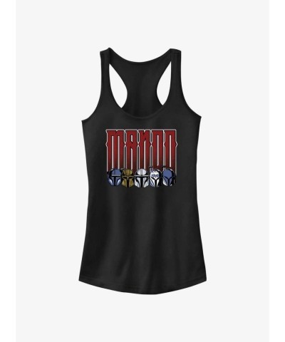 Mando Girls Cotton Tank Top - The Mandalorian Junior's Black Tee