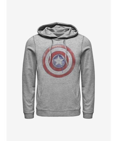Marvel The Falcon And The Winter Soldier Grey Shield Hoodie for Men