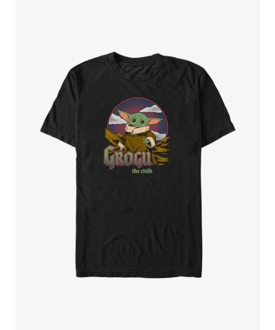 Mandalorian Grogu Child Graphic T-Shirt - Unisex Big & Tall - Black