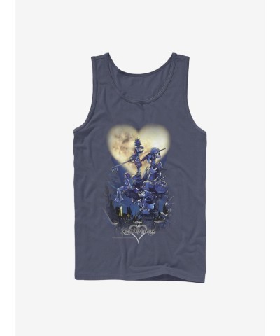 Disney Kingdom Hearts Blue Logo Tank Top for Men