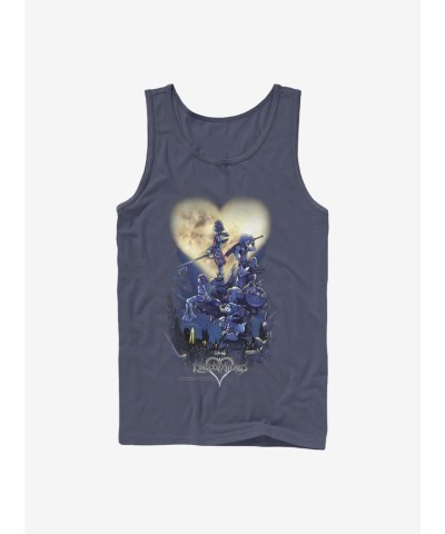 Disney Kingdom Hearts Blue Logo Tank Top for Men