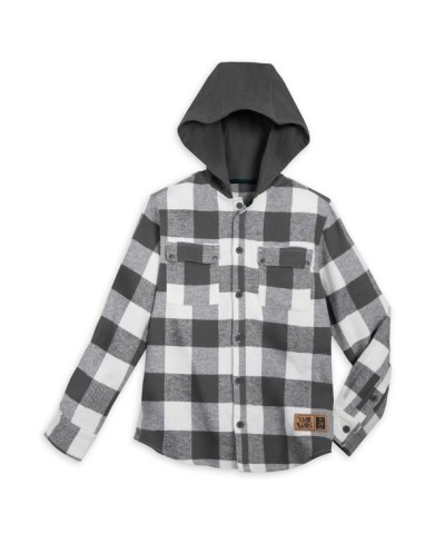 The Mandalorian Plaid Flannel Hooded Jacket for Boys