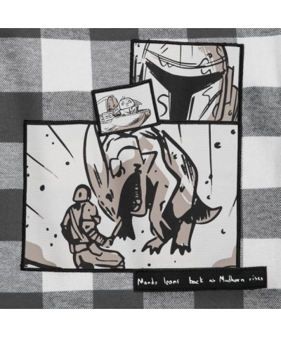 The Mandalorian Plaid Flannel Hooded Jacket for Boys