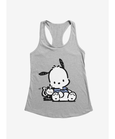 Pochacco Hugging Girls Tank Top