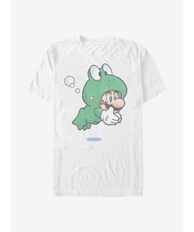 Super Mario Frog T-Shirt for Men - White Comfortable