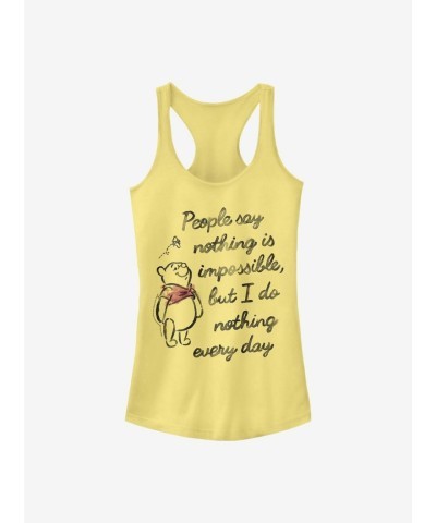 Disney Winnie The Pooh Girls Tank Top - Soft Yellow