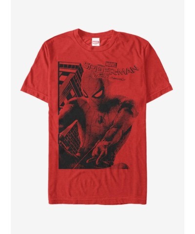 Marvel T-Shirt Men's Far From Home Spider-Man Vintage Red