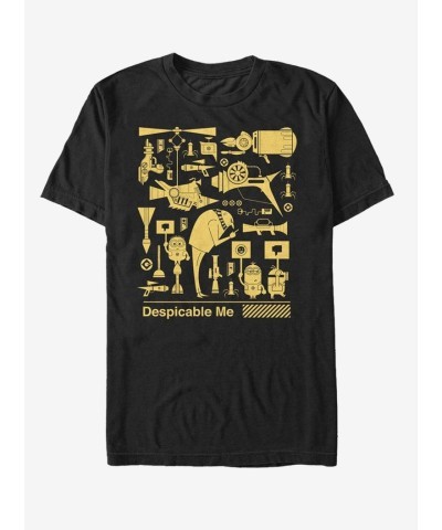 Despicable Me Minion Strike Black T-Shirt for Men