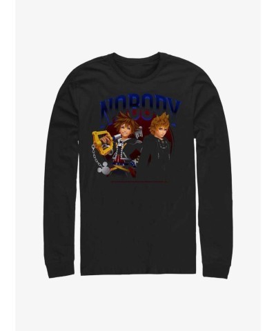 Disney Kingdom Hearts Nobody Frame Long Sleeve Men's T-Shirt - Black