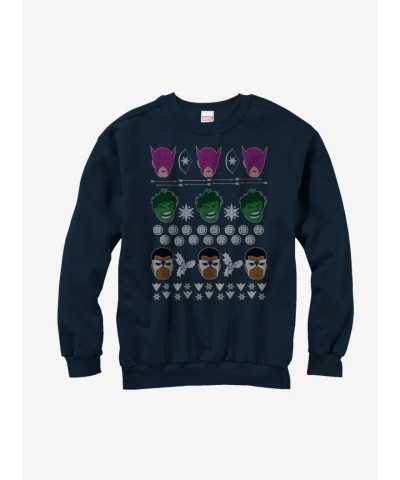 Marvel Avengers Ugly Christmas Sweatshirt - Unisex Navy Blue