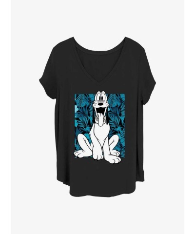 Disney Girls Plus Size Pluto T-Shirt - Black