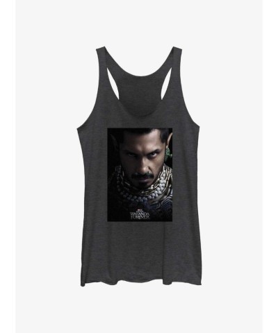 Marvel Girls' Black Panther Movie Namor Tank Top - Black