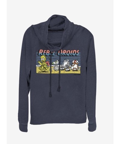 Star Wars Rebel Droids Cowl Neck Sweatshirt for Girls - Blue