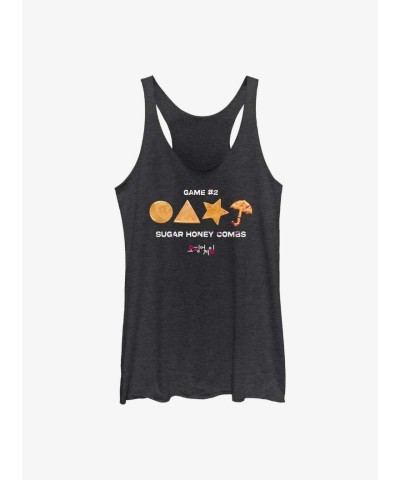 Squid Game Inspired Blood Spatter Tank Top for Girls - Black