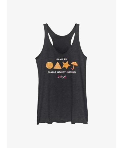 Squid Game Inspired Blood Spatter Tank Top for Girls - Black