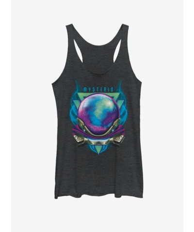 Marvel Girls Far From Home Mysterio Badge Bust Tank Top - Black