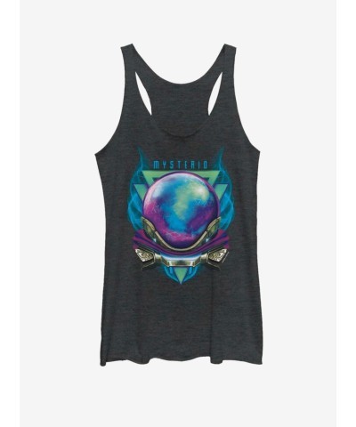 Marvel Girls Far From Home Mysterio Badge Bust Tank Top - Black