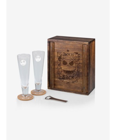 The Nightmare Before Christmas Jack Acacia Wood Beverage Set