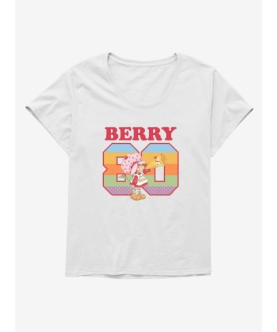 Strawberry Shortcake Retro T-Shirt for Plus Size Girls - White