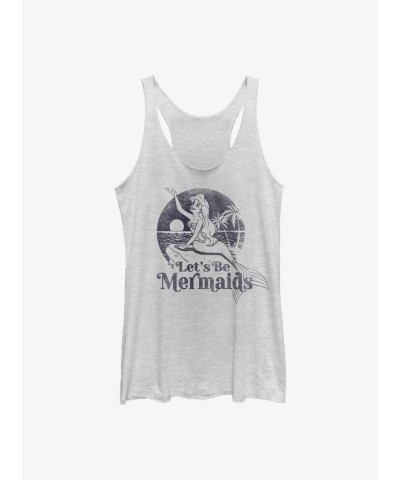 Disney Little Mermaids Girls White Tank Top