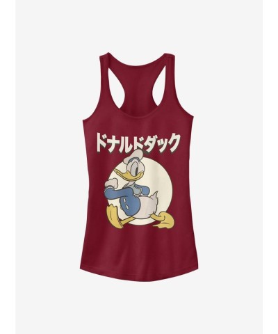 Disney Donald Duck Girls' Red Cotton Tank Top