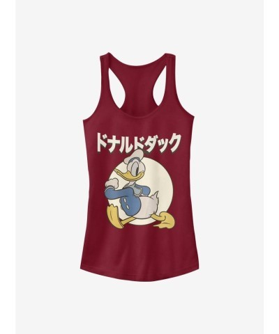 Disney Donald Duck Girls' Red Cotton Tank Top