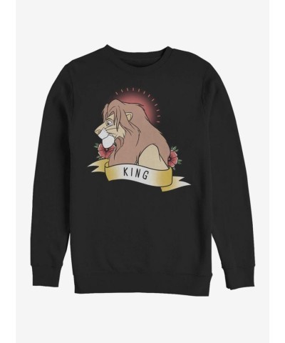 Disney King of The Lion King Fleece Sweatshirt - Black Men's