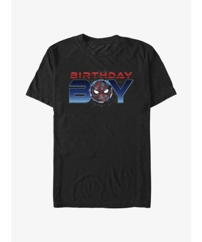 Marvel Spidey Boys Birthday T-Shirt - Black