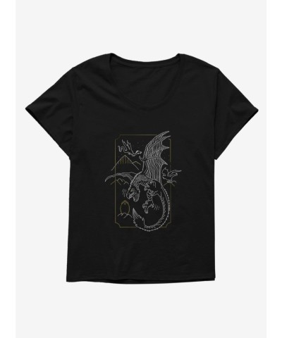 Harry Potter Dragons Comfortable Plus Size Tee for Girls