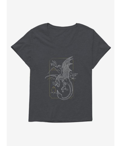 Harry Potter Dragons Comfortable Plus Size Tee for Girls