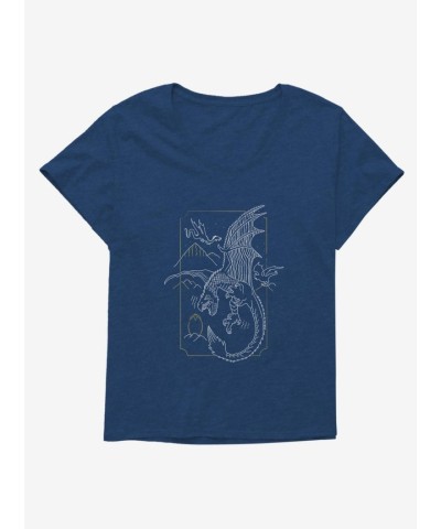 Harry Potter Dragons Comfortable Plus Size Tee for Girls