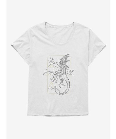 Harry Potter Dragons Comfortable Plus Size Tee for Girls
