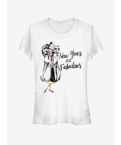 Disney Couture Cruella De Vil Girls T-Shirt - Junior Sizes, White